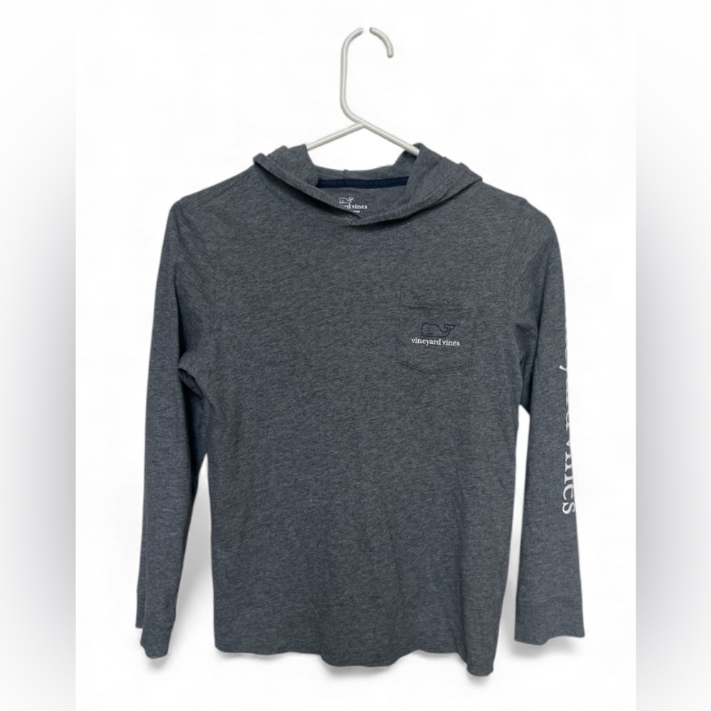 Vineyard Vines Long Sleeve Hooded TShirt Youth Small (8-10) Gray